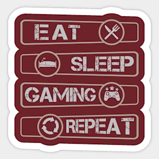 Eat,Sleep,Gaming,Repeat Sticker